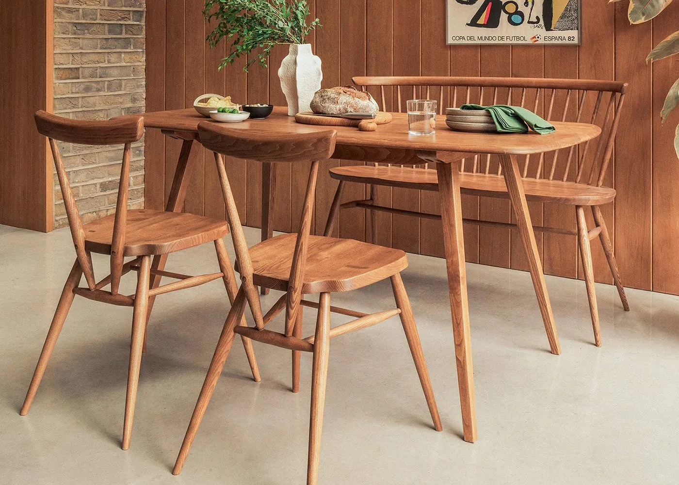 Ercol Originals Plank Dining Table Vintage Ash 3