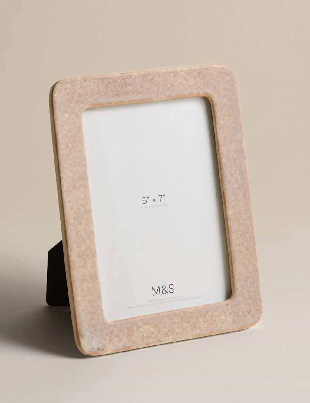 M&S Ceramic Rounded Photo Frame 5x7 inch Brown