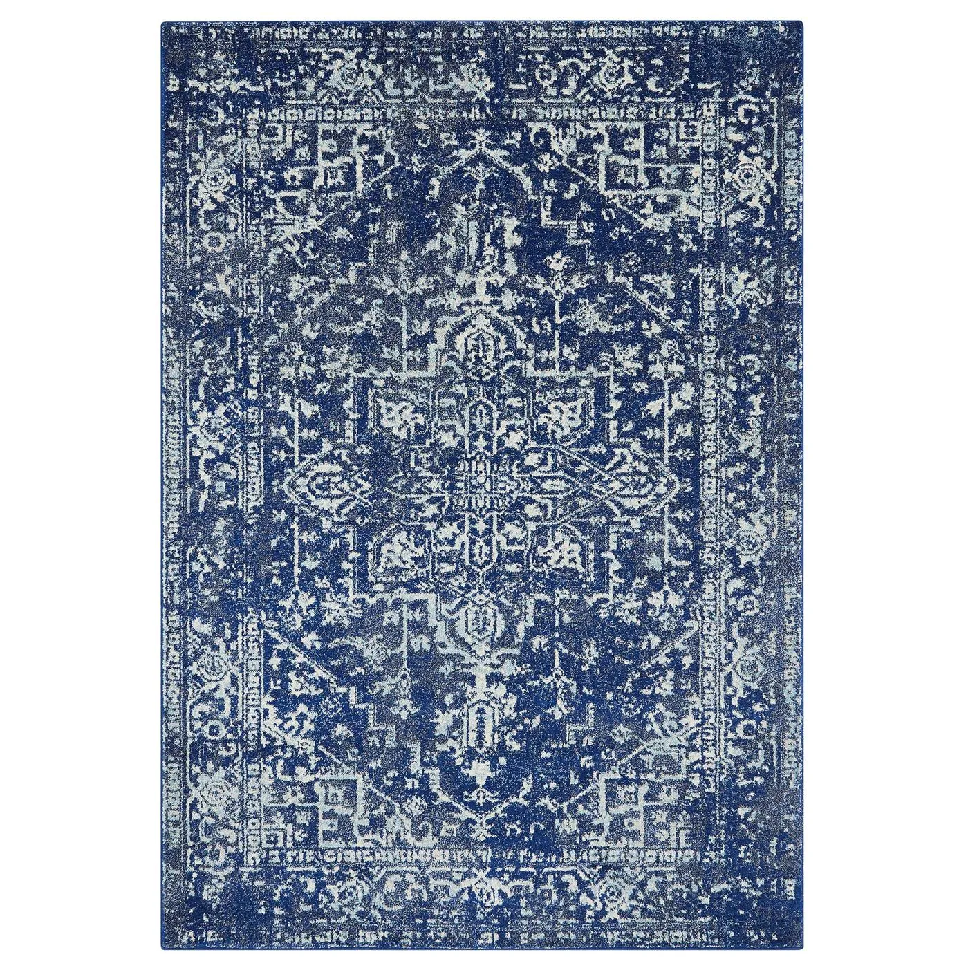 Antique Medallion Rug, Navy