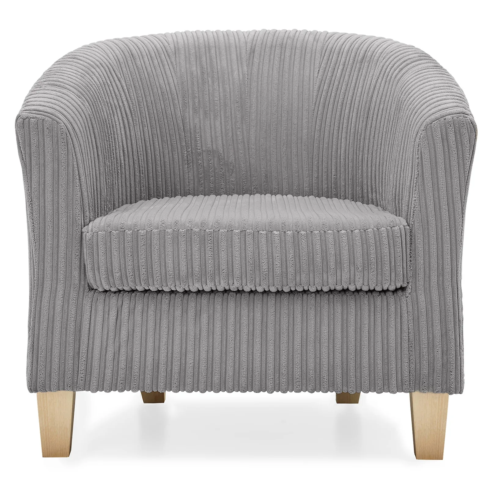 Melton Jumbo Cord Tub Chair - Slate Grey