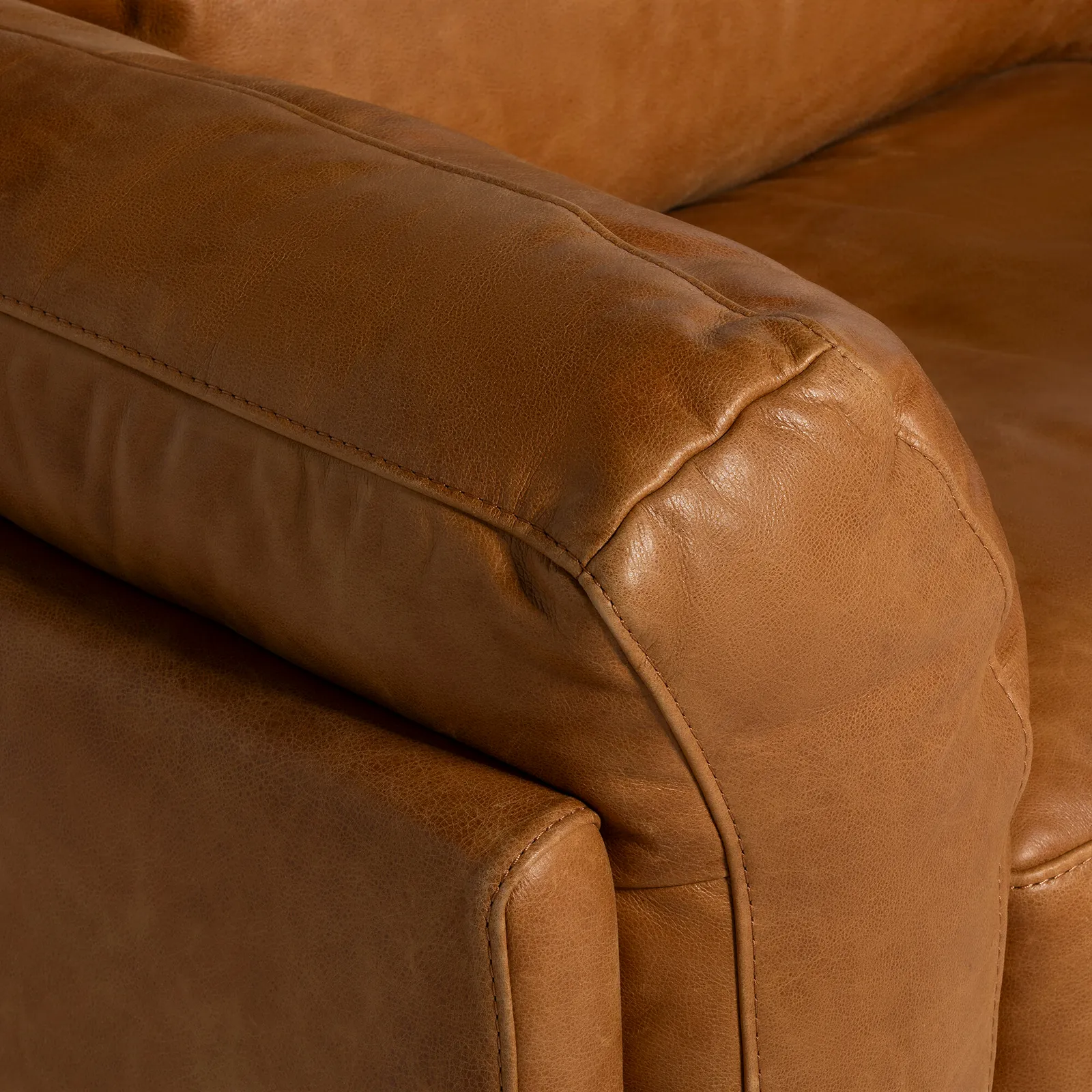Ledbury 1.5 Seater Sofa, Brown Leather | Barker & Stonehouse 5
