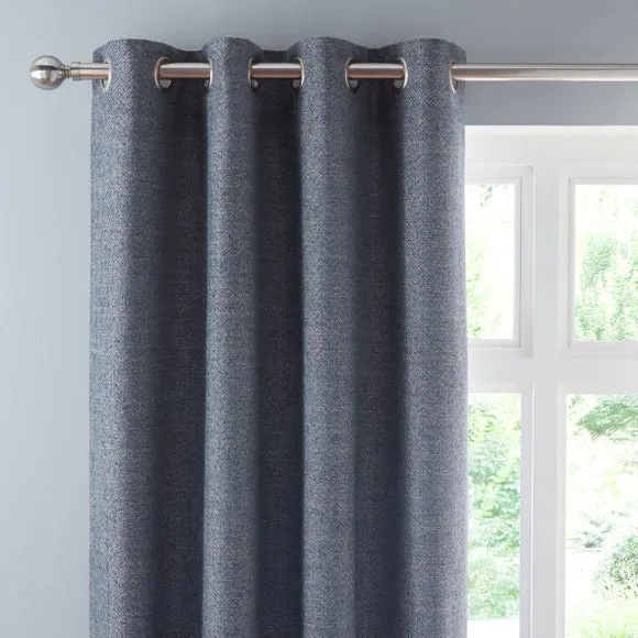 Churchgate Swithland Herringbone Eyelet Curtains (Blackout Available) 1