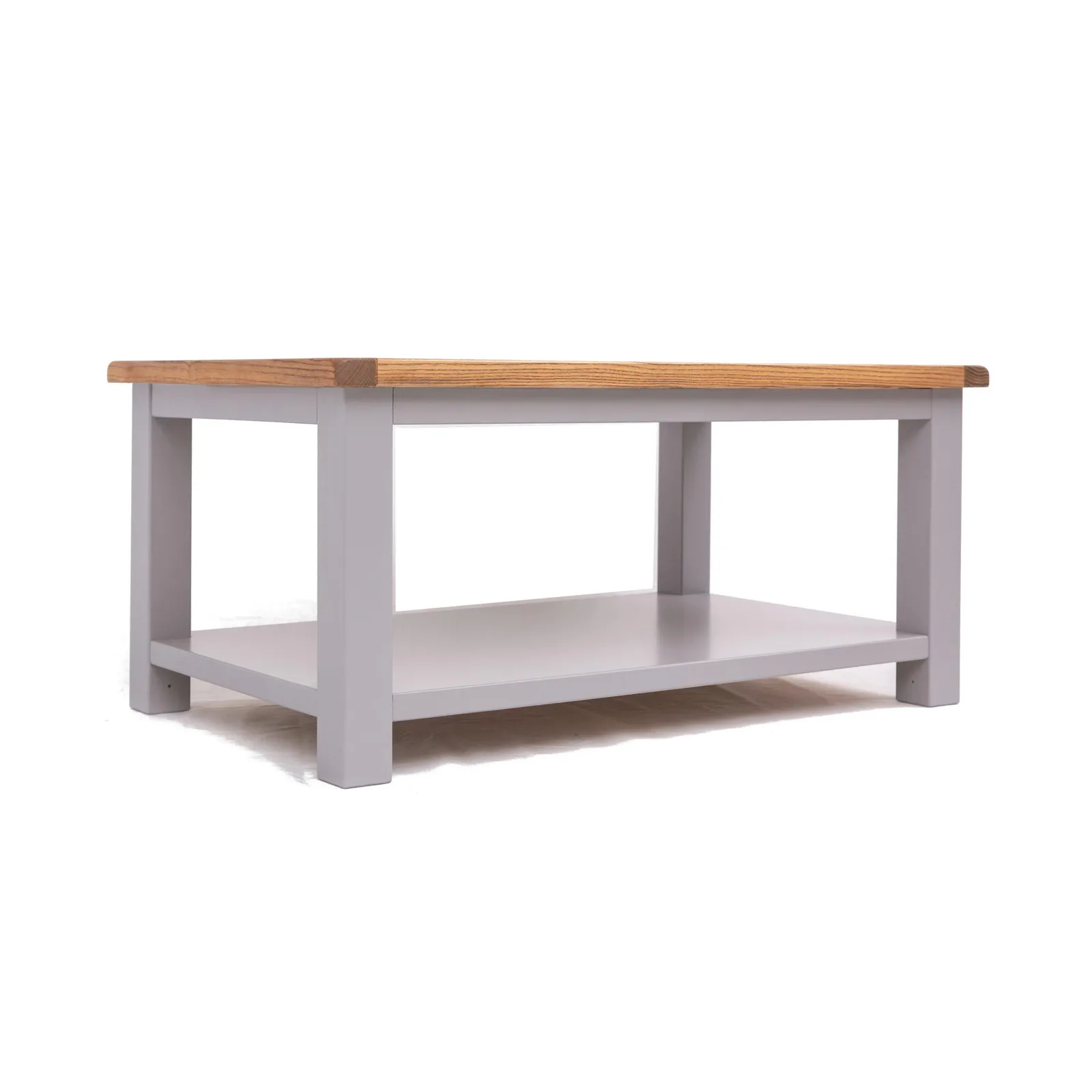 Cabinet Bits Coffee Table with Shelf - H45 W100 D60cm in Mid Grey 2
