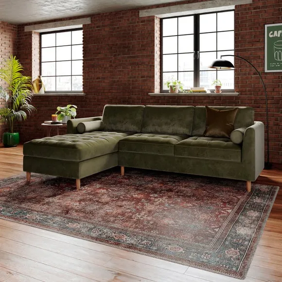 Max Velvet Corner Storage Sofa Bed 2