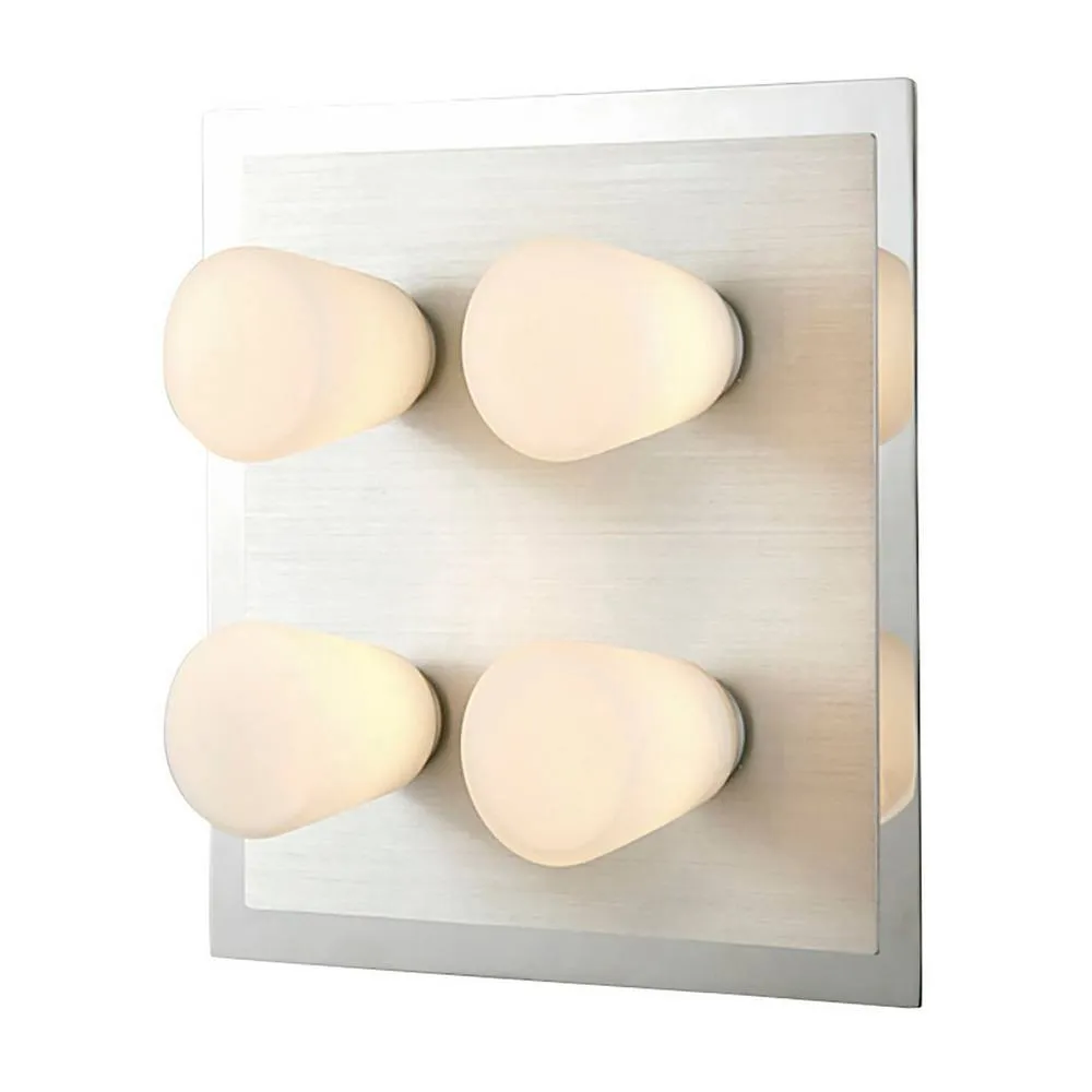 Netlighting IP44 Cone Flush Ceiling 4 Light G9 Polished Chrome & Aluminium in Grey