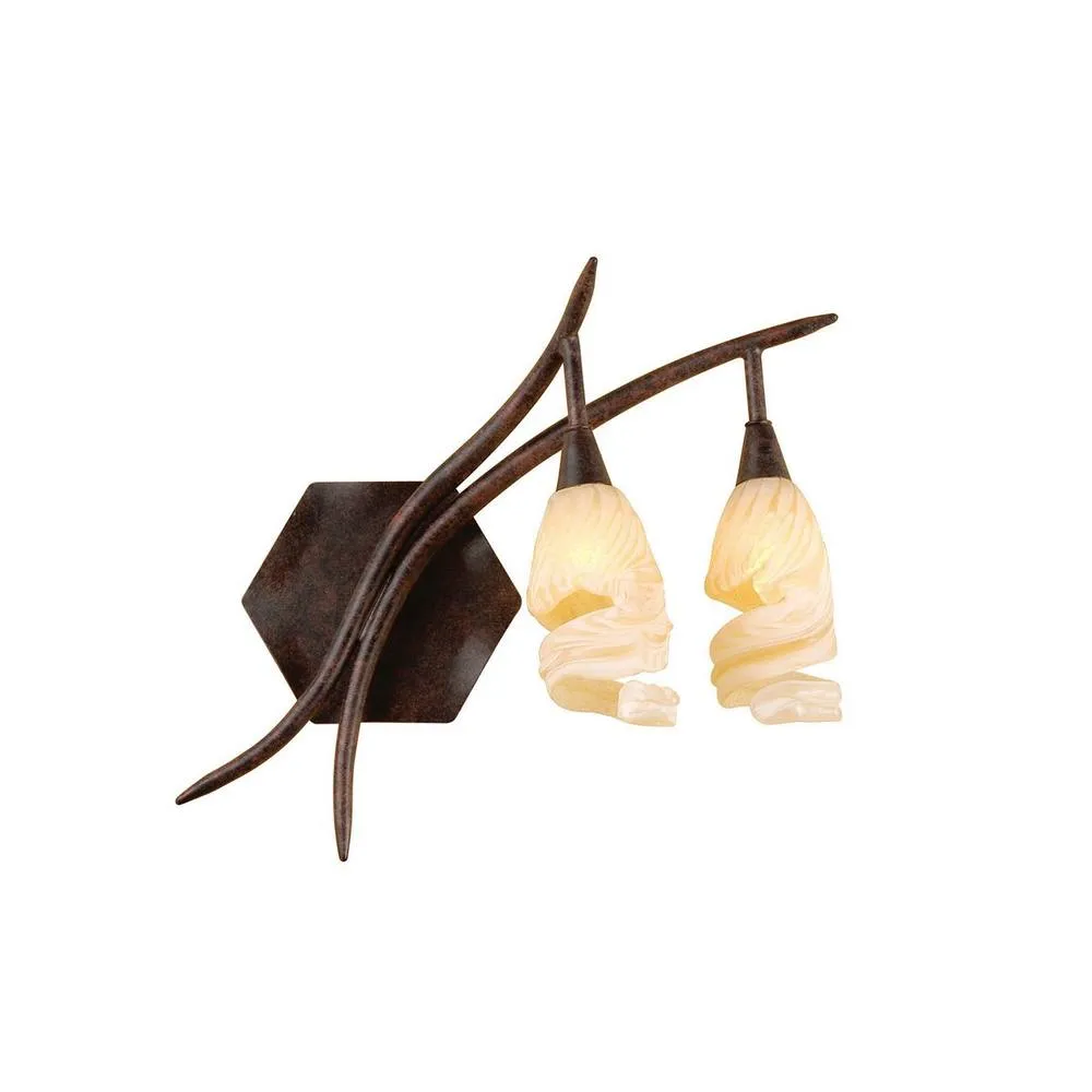 Netlighting (0017 005) Gaudi Wall Lamp Right Switched 2 Light G9 BrownBlack Oxide in Brown