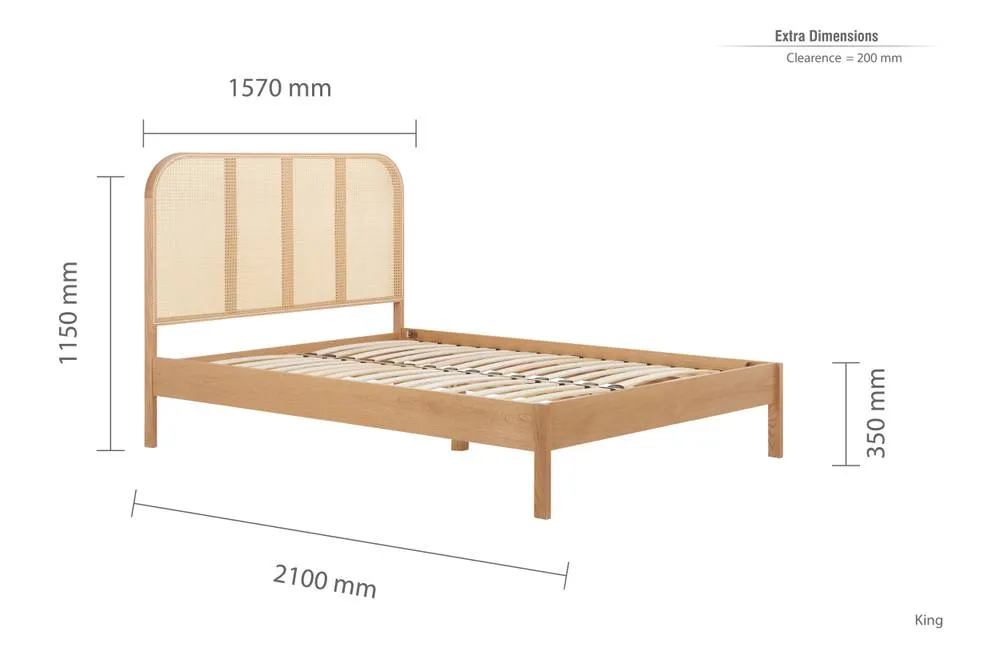 Birlea Rattan Bed Frame Margot Bedstead in Brown 6