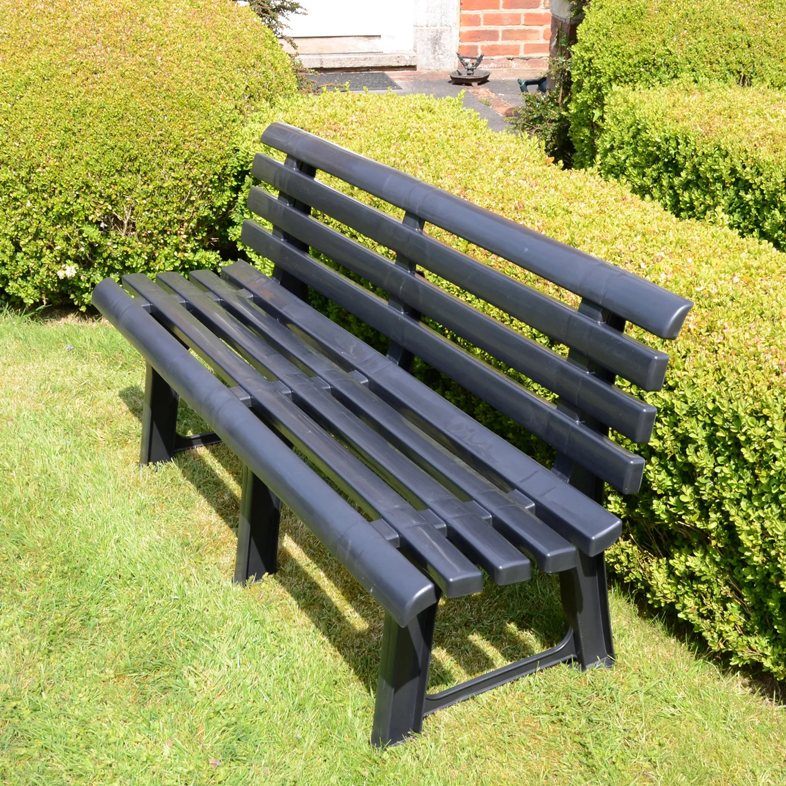 Brindisi 3 Seater Dark Grey Bench Dark Grey