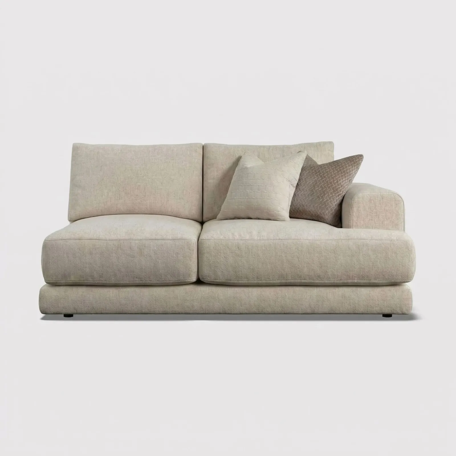 Lomax 1 Arm Medium Modular Sofa Rhf, Neutral Fabric | Barker & Stonehouse