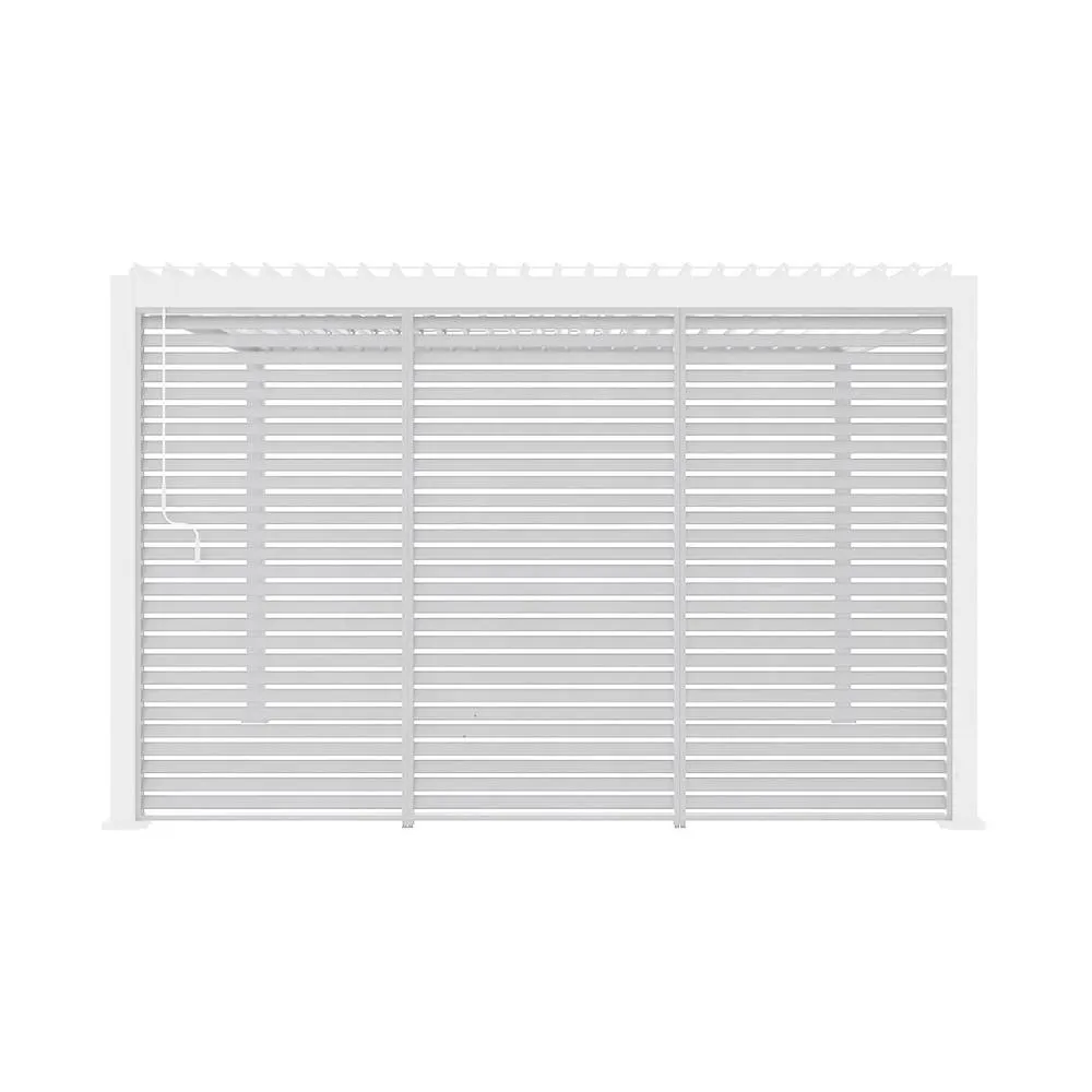 sweeek Set of 3 louvers 130cm for bioclimatic pergola Triomphe 3x4m in White