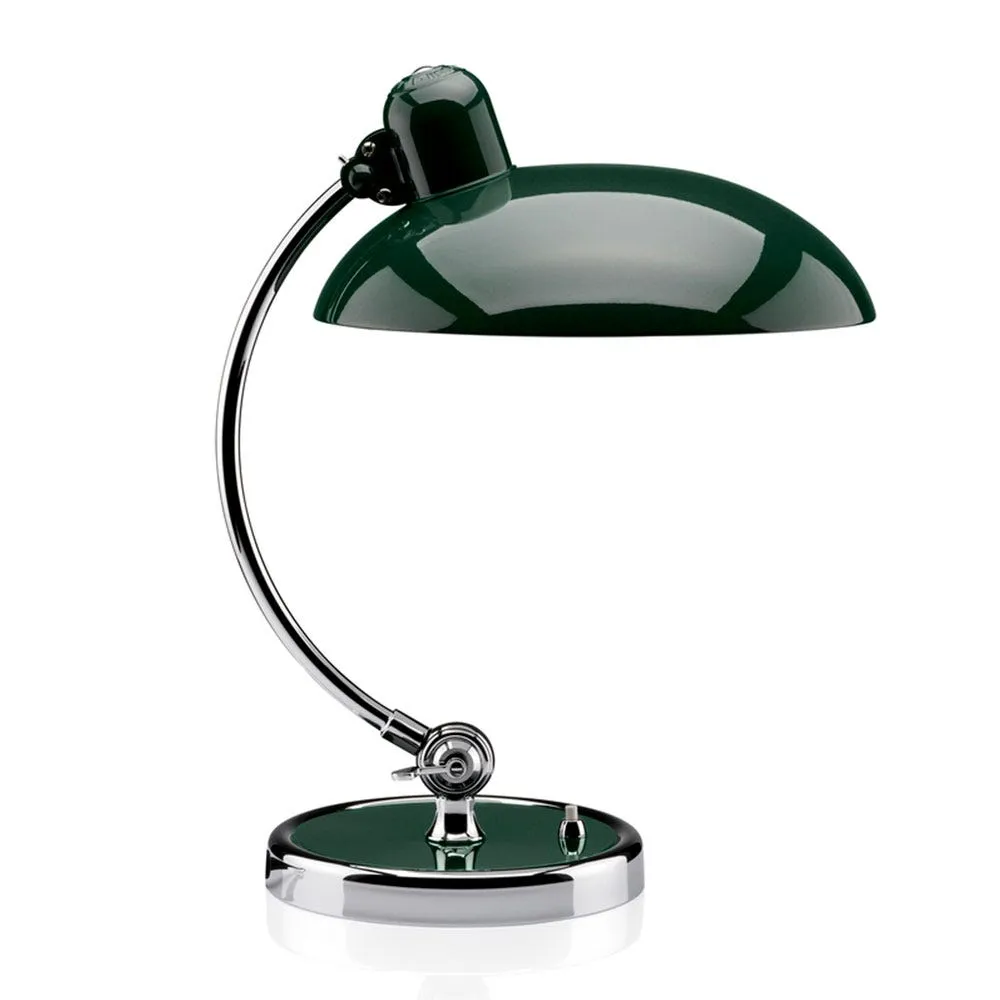 Fritz Hansen Kaiser Idell Luxus Table Lamp Green & Chrome 2
