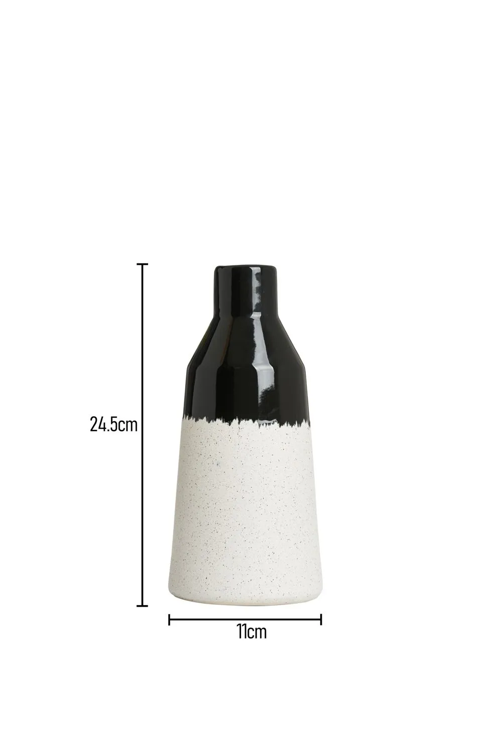 BHS Bottle Shape Ceramic Vase in Black 4