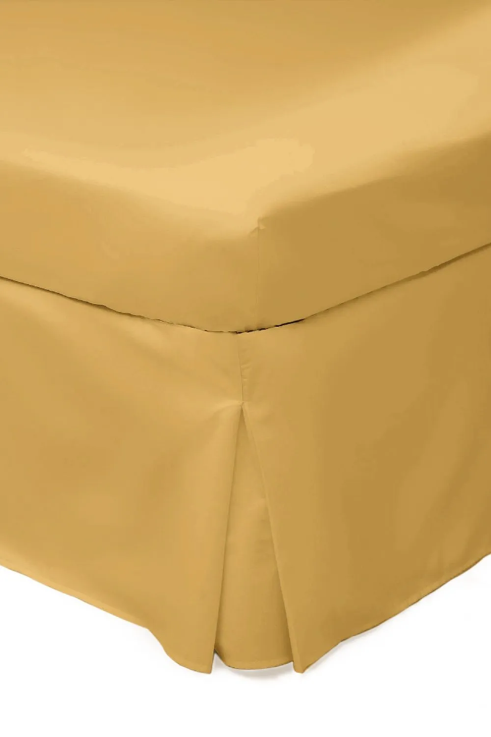 Belledorm Easy Care 200 Thread Count Cotton Polyester Percale Platform Valance in Mustard 1
