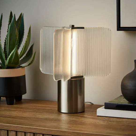 Milan Ribbed Touch Dimmable LED Table Lamp