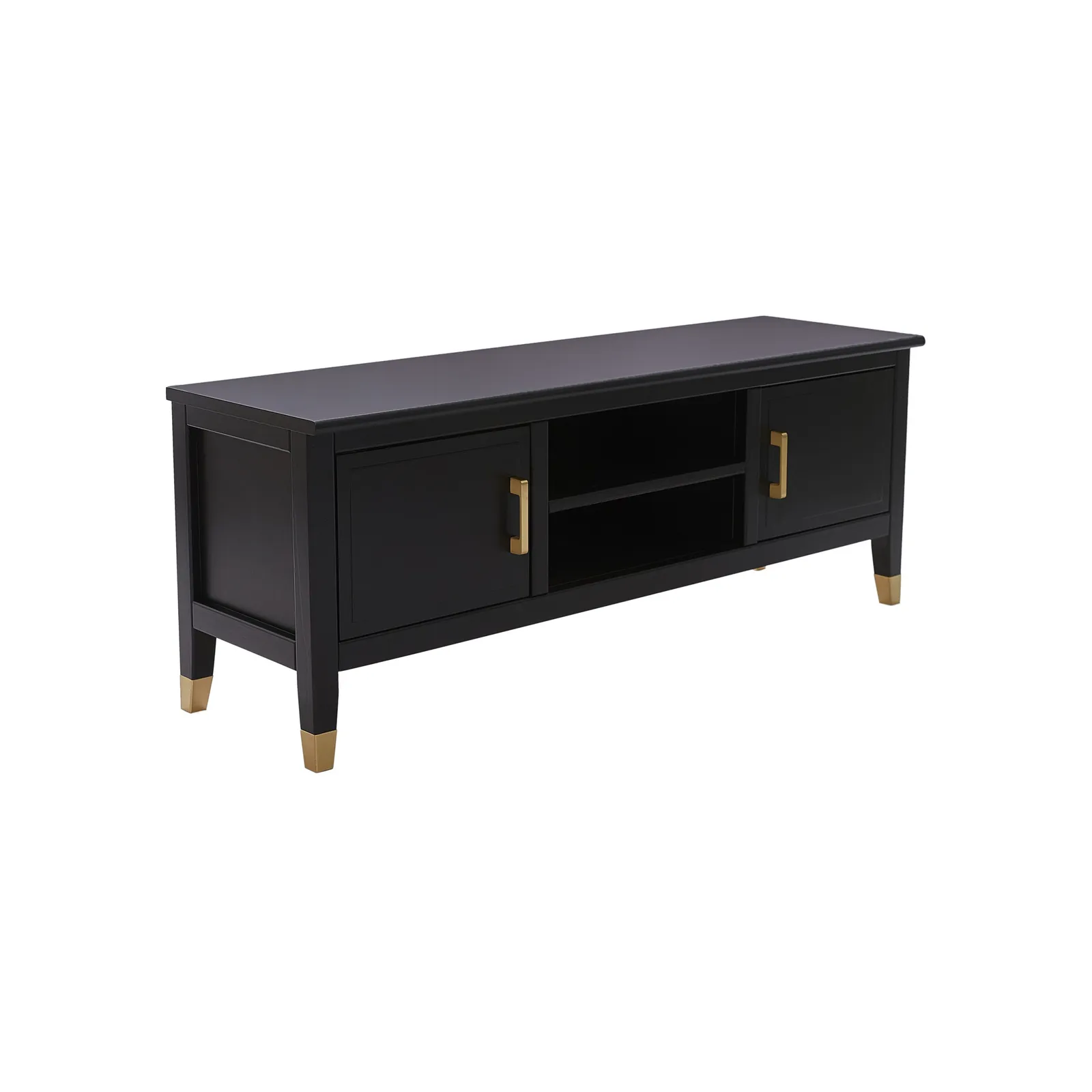 Cabinet Bits Palazzi 2 Door TV Unit H45 W120 D35cm in Black 2