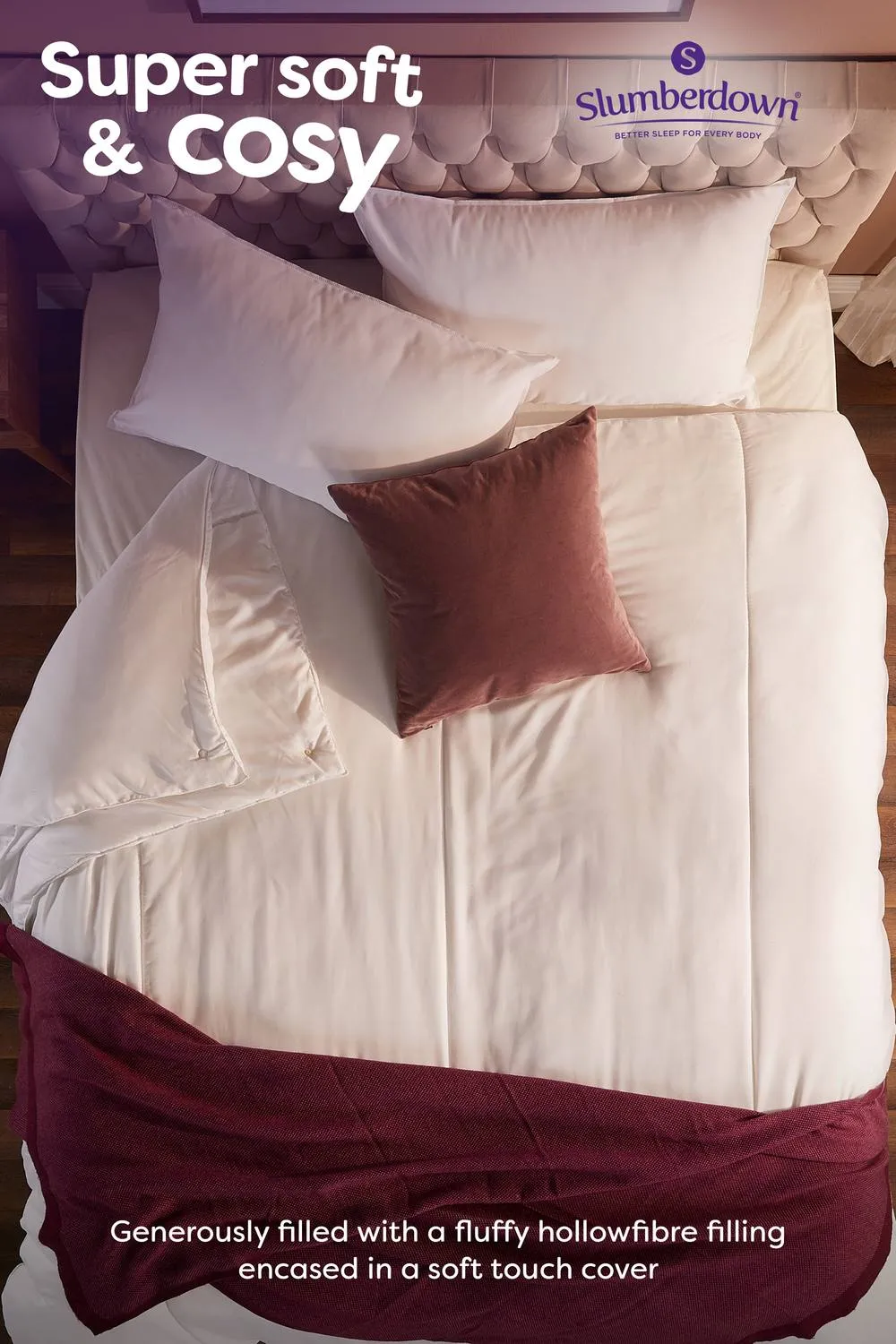 Slumberdown Feels Like Down 13.5 Tog (4.5+9 Tog) All Season Duvet in White 4