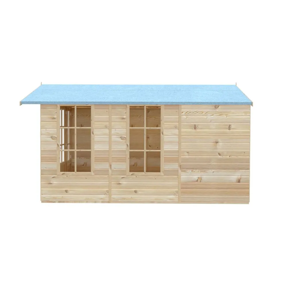 Shires Delmora 8x12 Shiplap Summerhouse - Wood - L358.2xW245.6xH217.4 cm in Light Brown 4