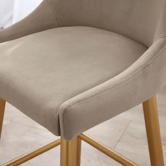 Montreal Bar Stool, Mink Velvet 3