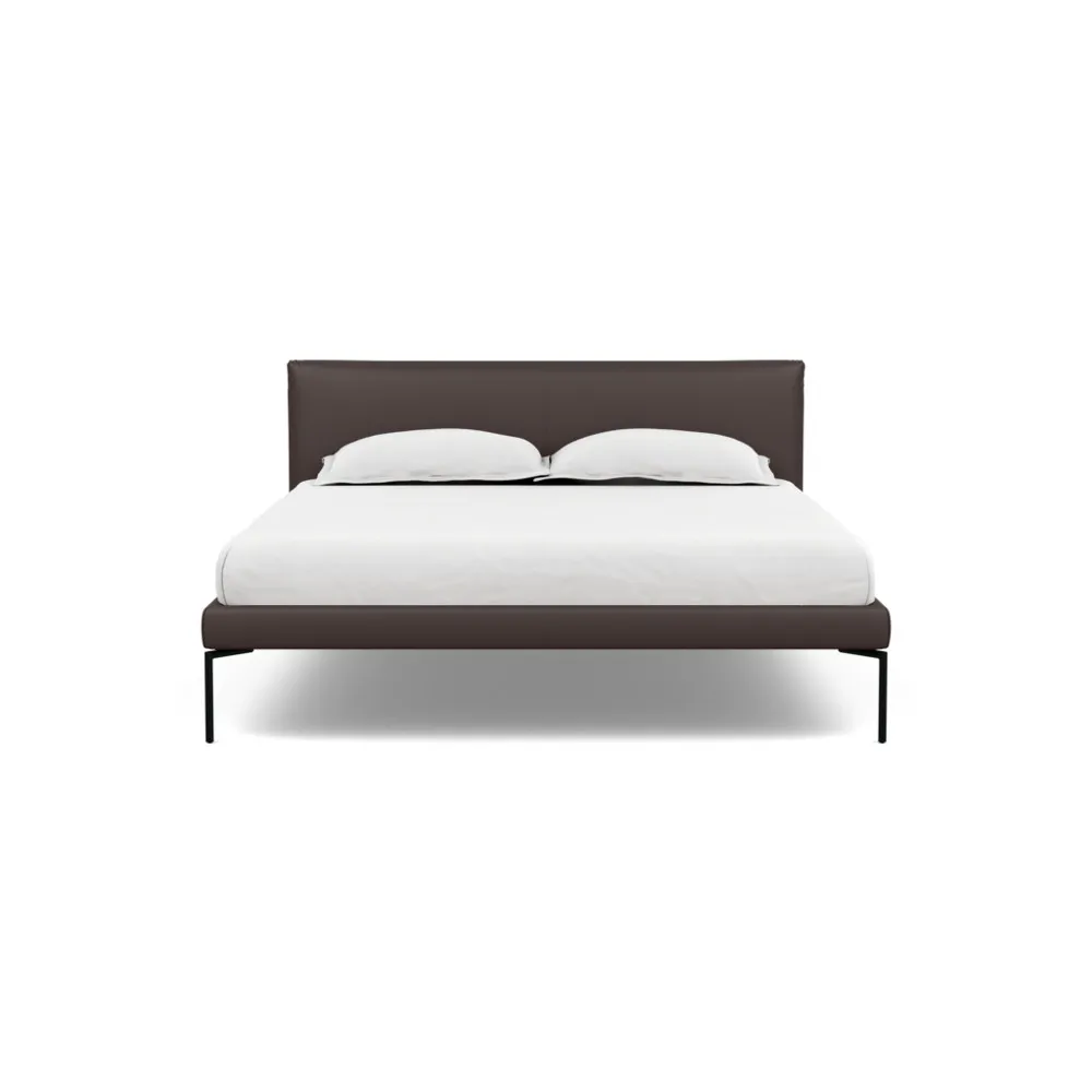 Heal's Matera Bedstead King Leather Hide Chocolate 7182