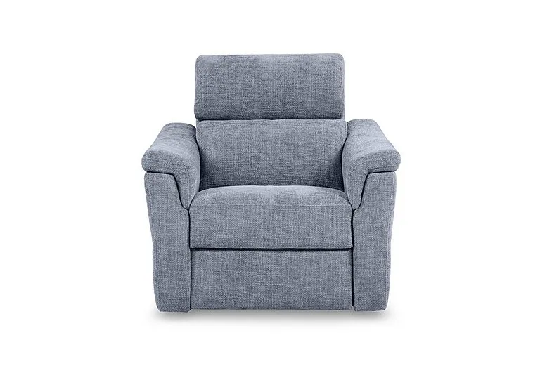 Bella Fabric Power Recliner Armchair with Power Headrest and Power Lumbar - Baby Blue
