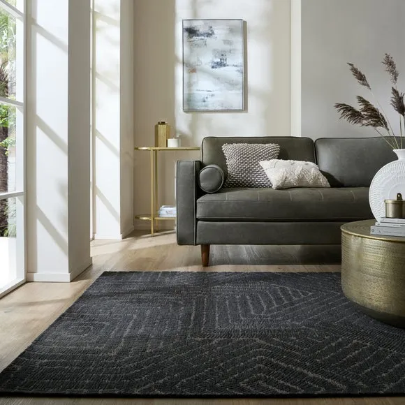 Maddox Geometric Chenille Rug 1