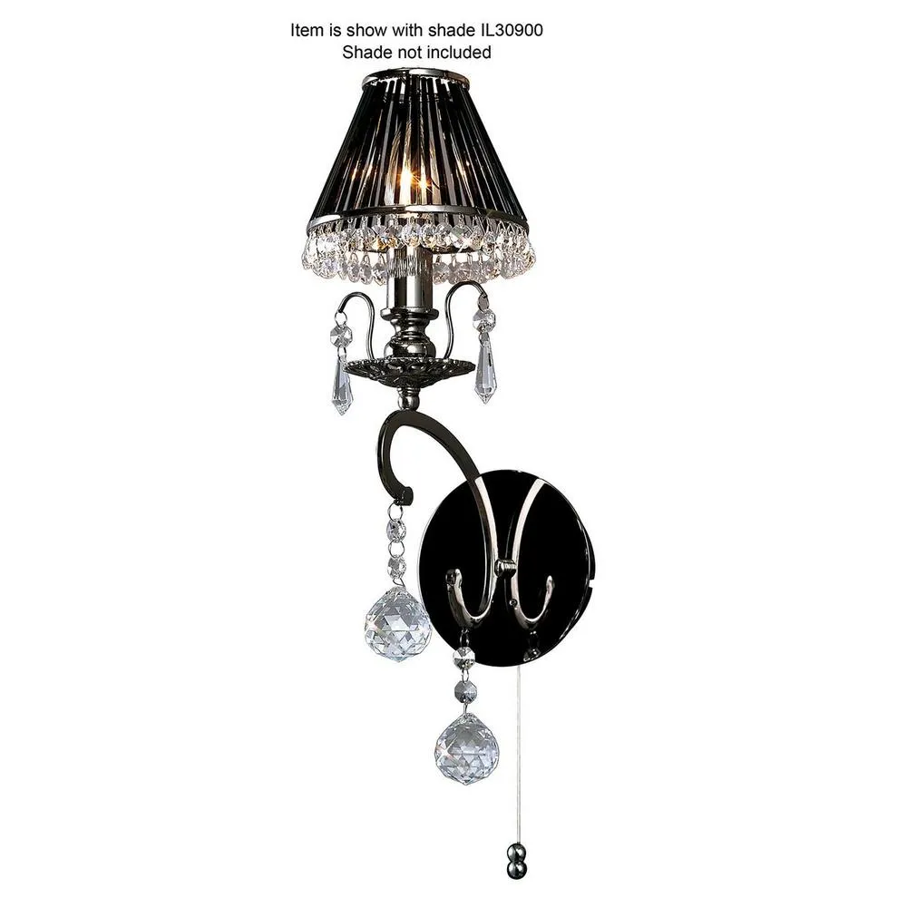 Netlighting Pescara Wall Lamp E14 Black ChromeCrystal