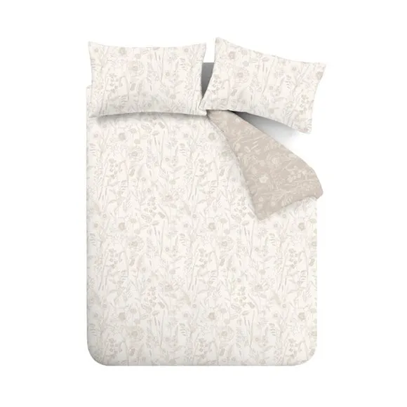 Bianca Floral Toile 100% Brushed Cotton Duvet Cover & Pillowcase Set 5