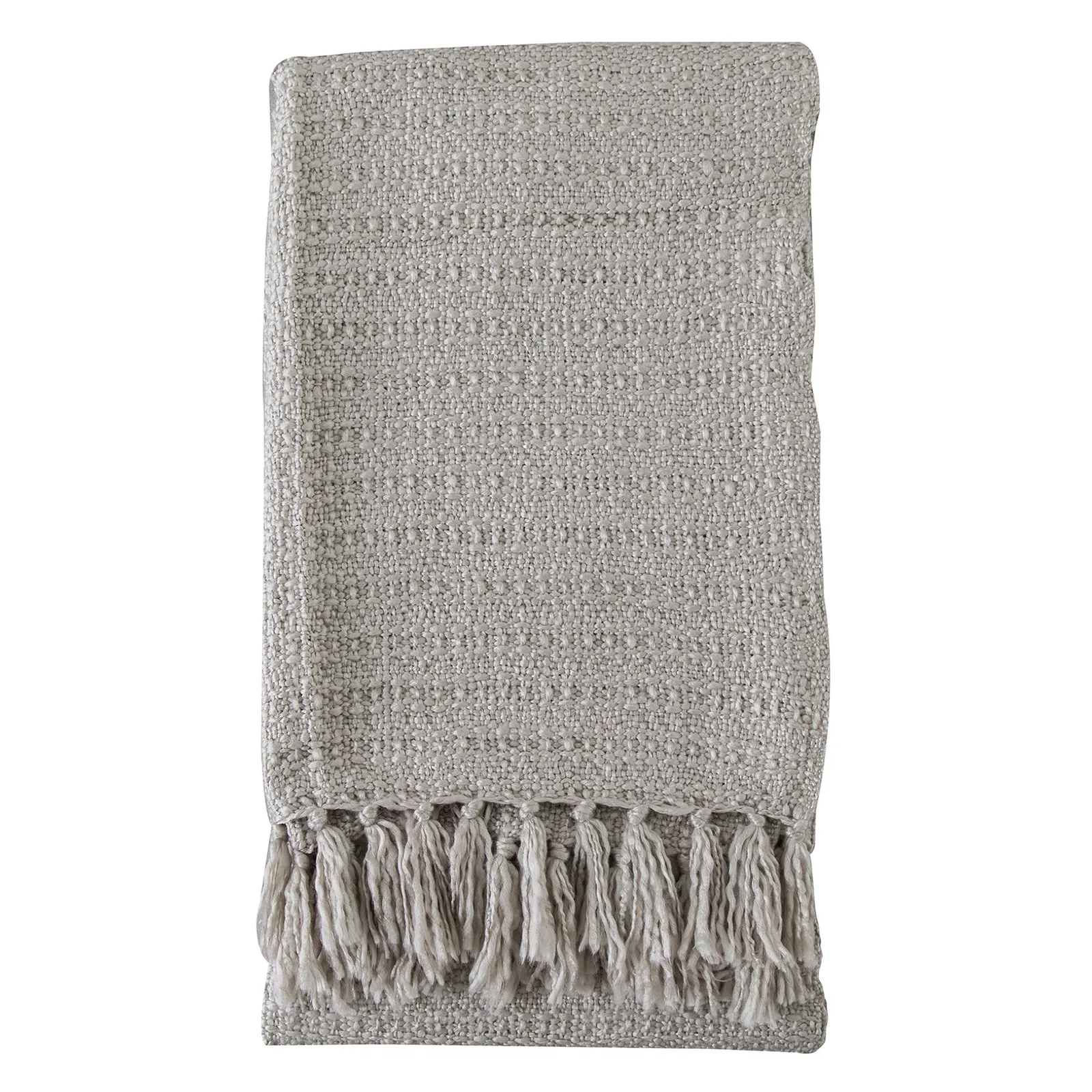 Taupe Textured Throw Blanket Acrylic | Barker & Stonehouse