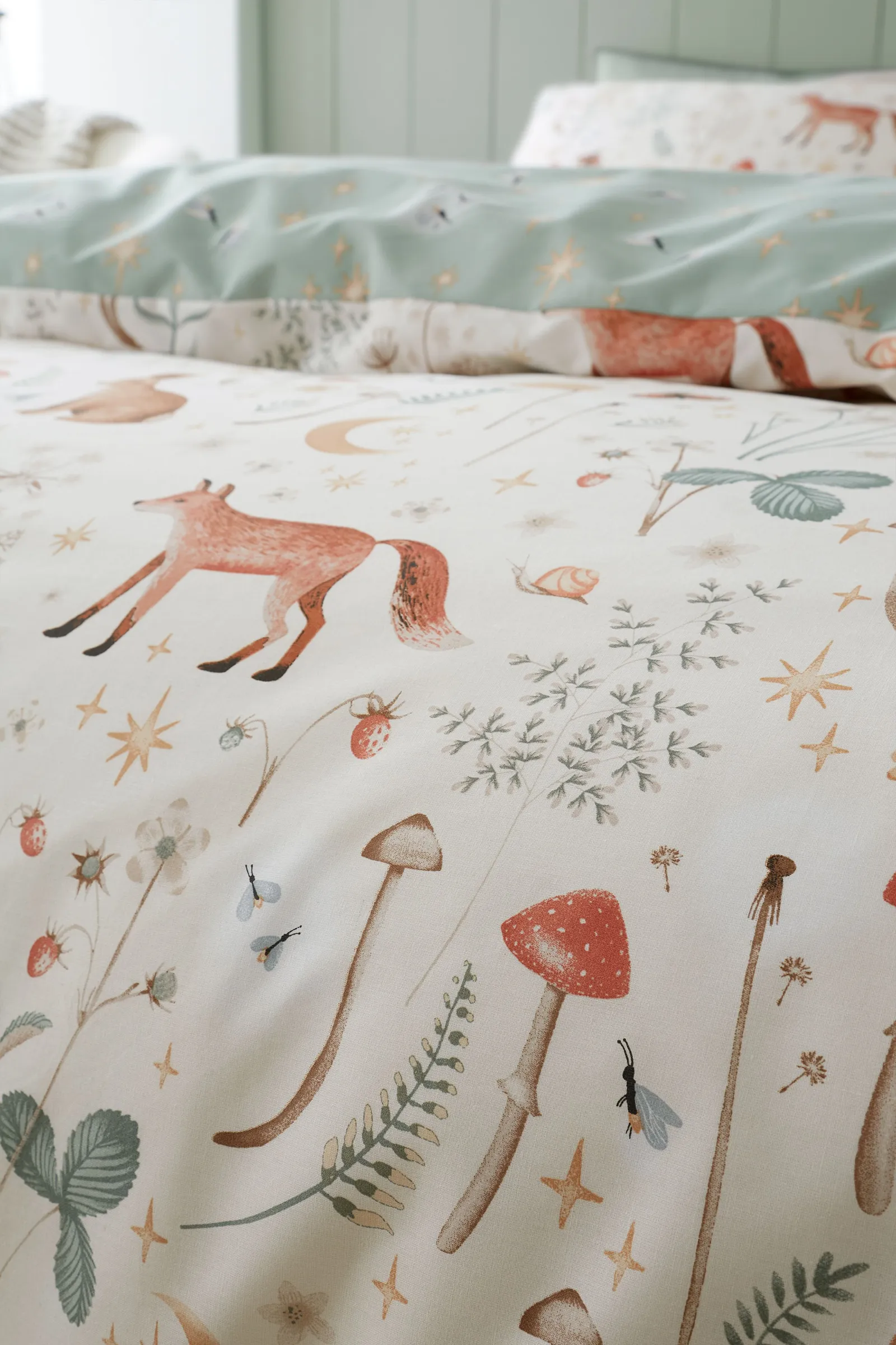 Catherine Lansfield 'Enchanted Twilight Animals' Reversible Duvet Cover Set in Natural 5