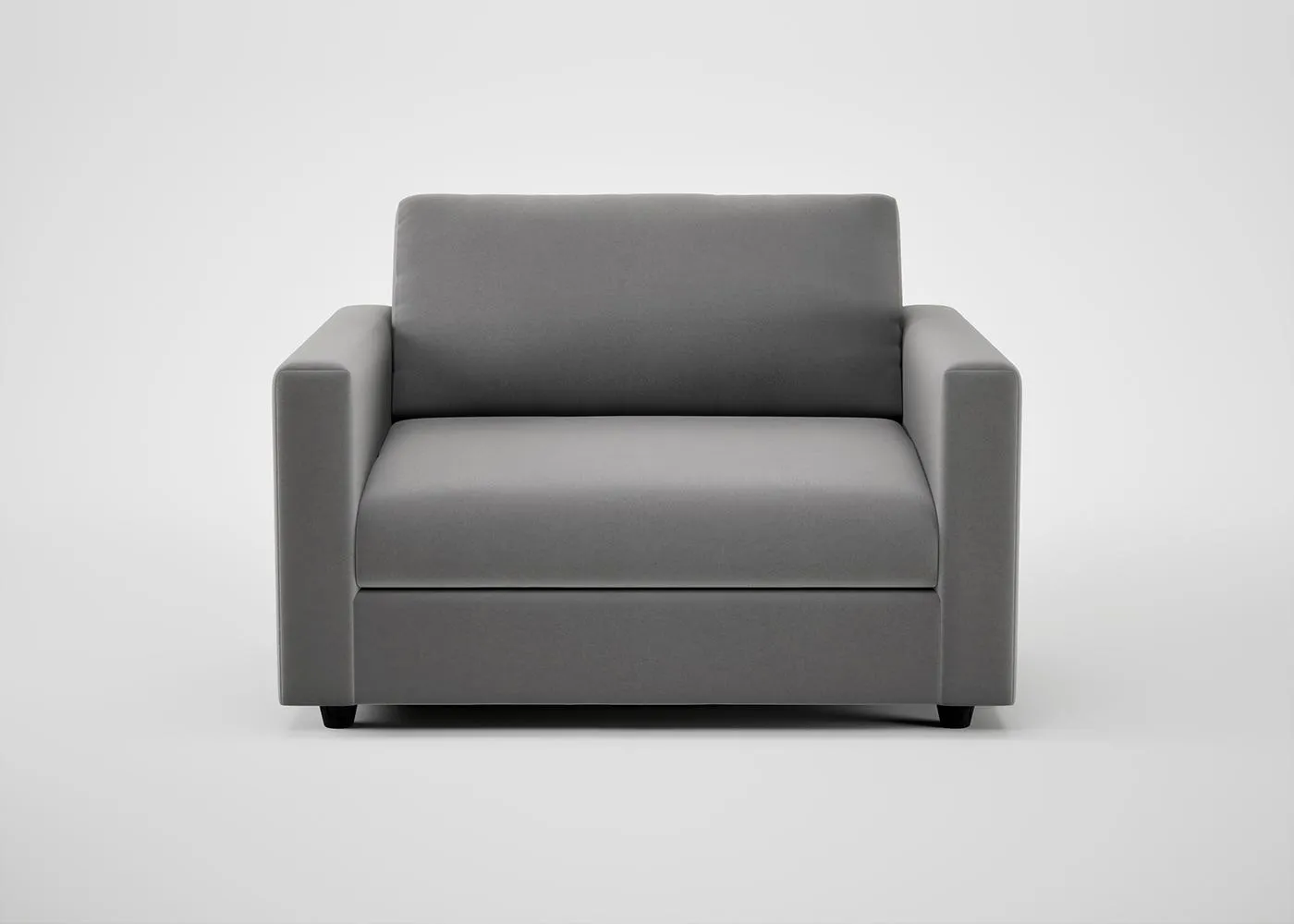 Heal's Nimbus II Loveseat Smart Velvet Mercury Black Feet 1