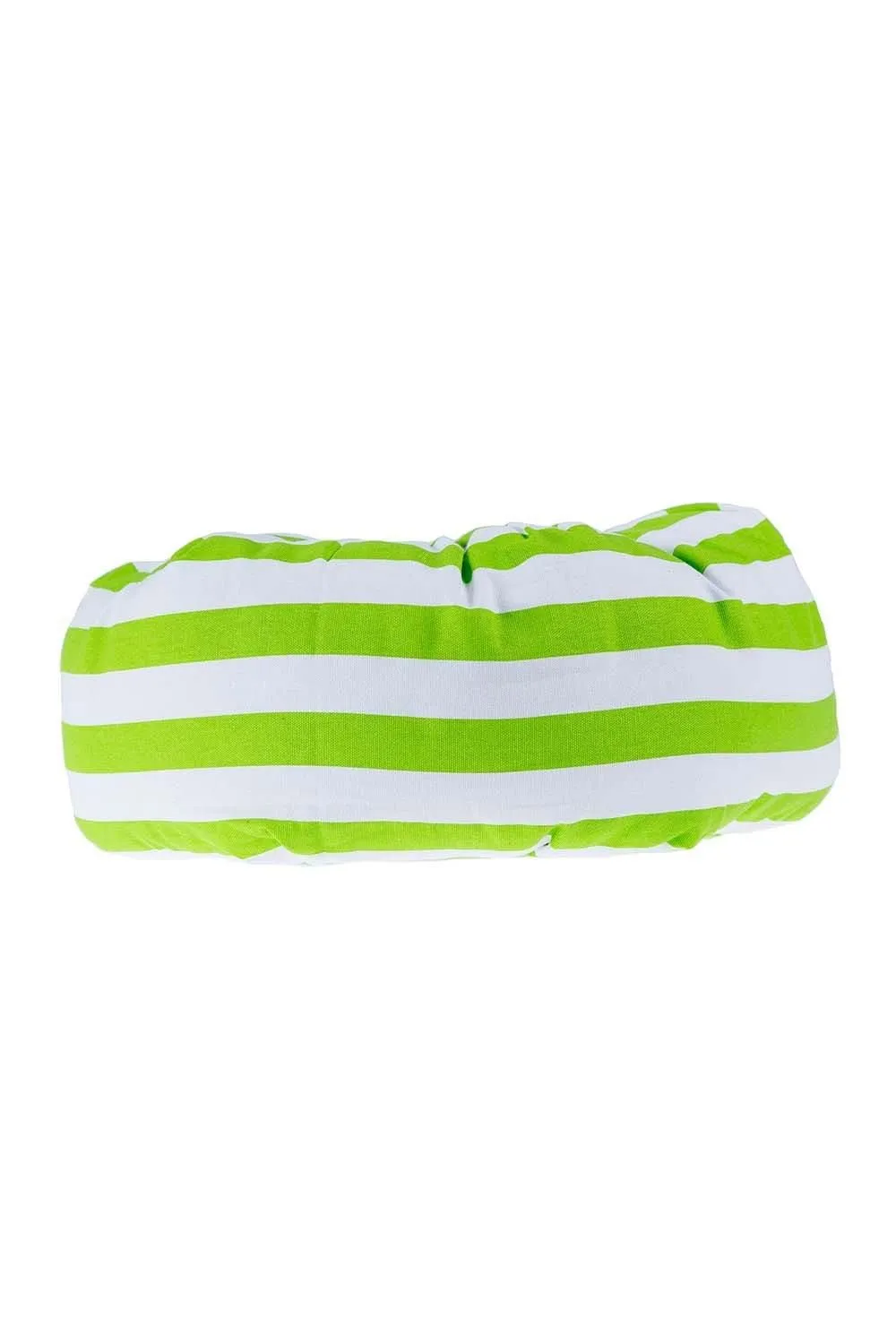 Homescapes Stripe Pleated Round Floor Cushion in Green 2