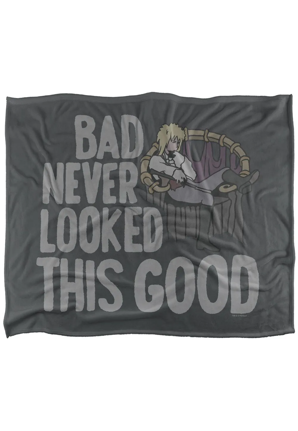 Jim Henson Labyrinth Bad Never Looked This Good Silky Touch Super Soft Throw Blanket 152 X 127 cm in White