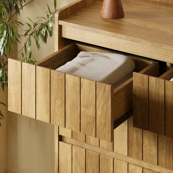 Humphrey 5 Drawer Chest, Mango Wood Effect 3