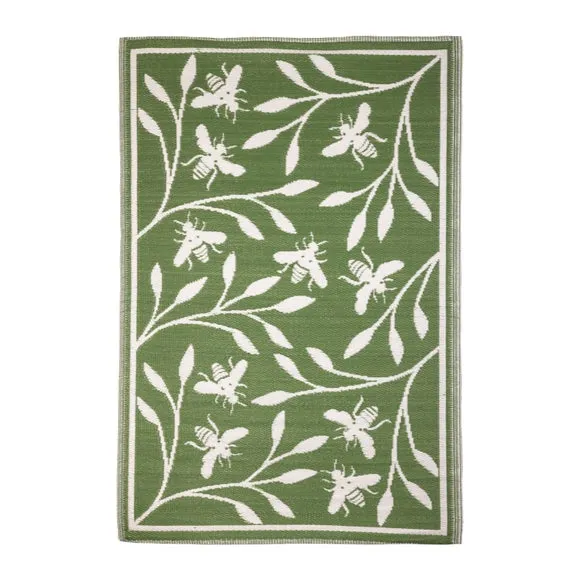 Fallen Fruits Bee Print Outdoor Rug 2
