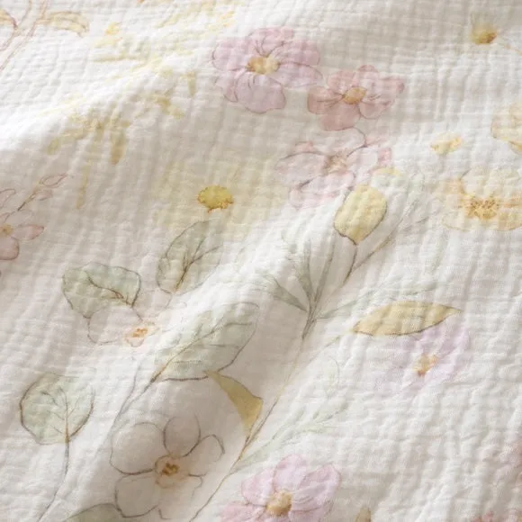 Lucia Floral Muslin 100% Cotton Duvet Cover & Pillowcase Set 2