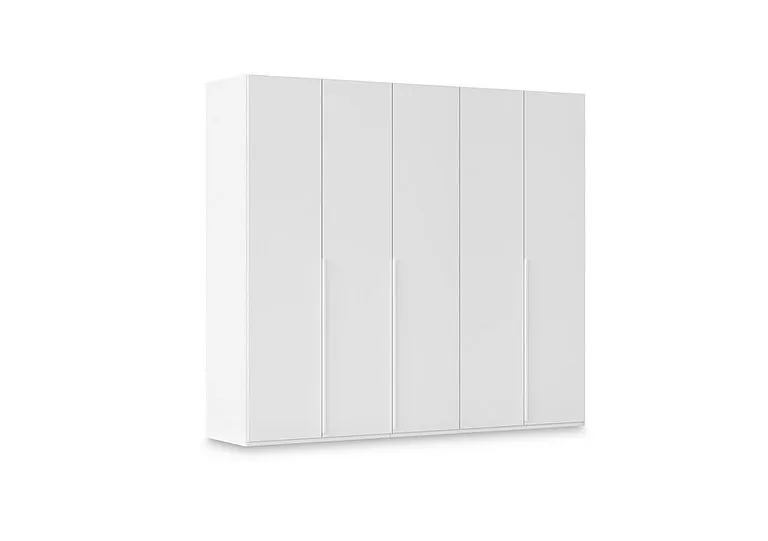 Haven 251cm 5 Door Hinged Wardrobe with Décor Doors - Alpine White