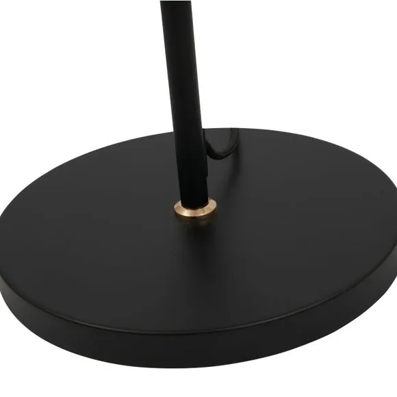 Blair Smoke Glass Ball and Black Metal Floor Lamp 5
