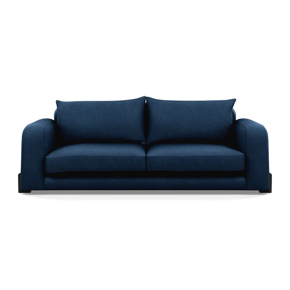 Heal's Nuvola 4 Seater Sofa Capelo Linen-Cotton Inkspot Black Beech Feet 1