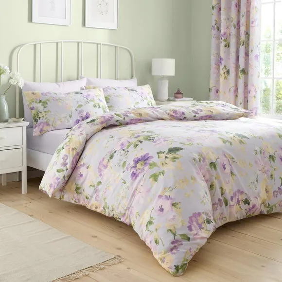 Dreams n Drapes Flourette Polycotton Duvet Cover & Pillowcase Set 1