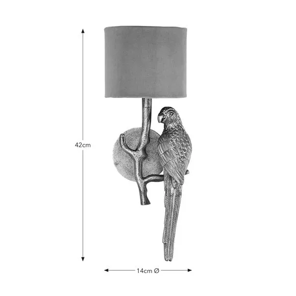 Gold Parrot Plug In Wall Light 5