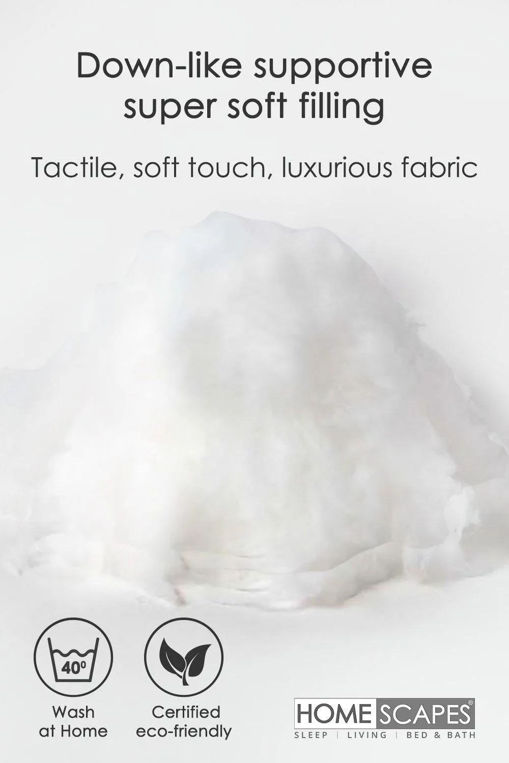 Homescapes Super Microfibre Cushion Pads - Luxury Cushion Filler & Inserts in White 5