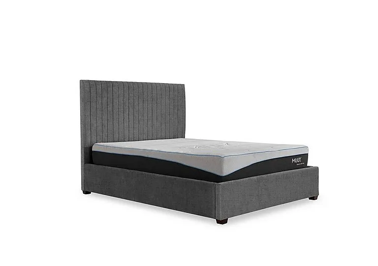 Sam 133cm Headboard Manual Ottoman Bed Frame - Double - Kashmir Smoke