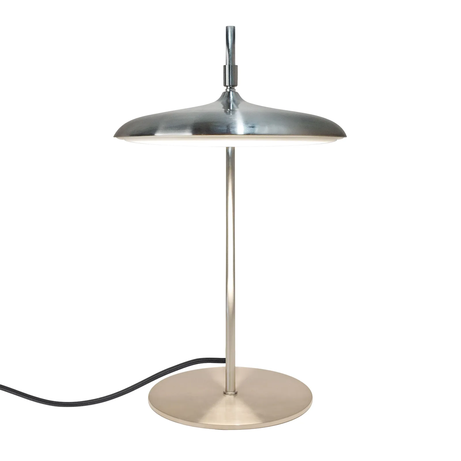 Nordlux Artist Table Lamp Silver Metal Livingroom LED Switch 3000k 3