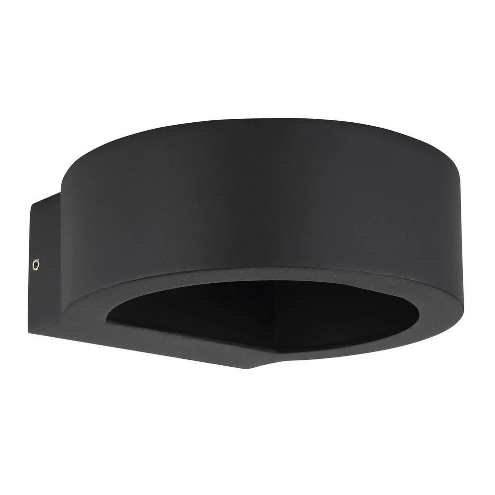 Netlighting Slice I Outdoor Up Down Wall Lamp Black IP54 Glass Shade LED 2