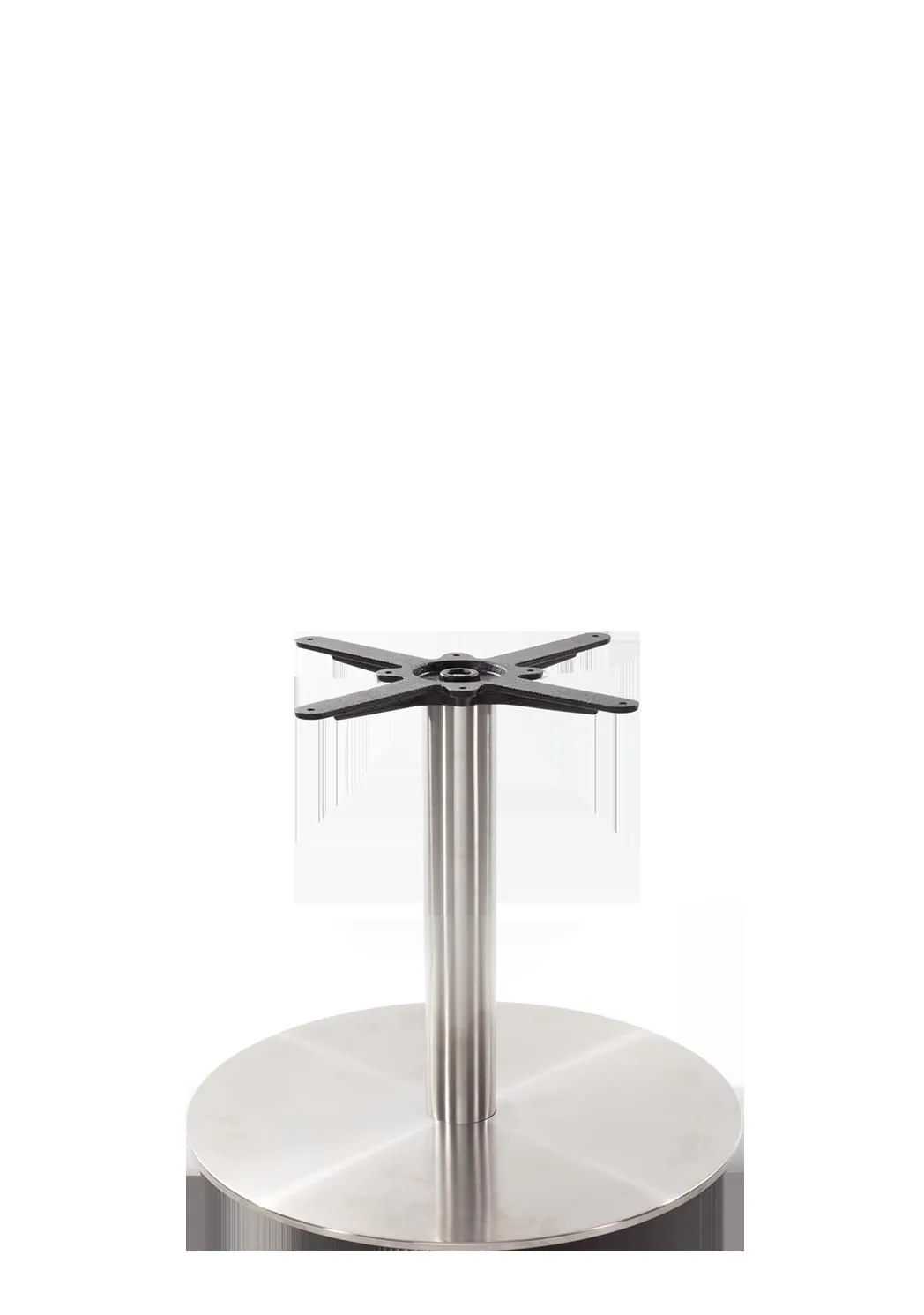 netfurniture Round Stainless Steel Table Base - Large - Coffee Height - 480 Mm in Silver