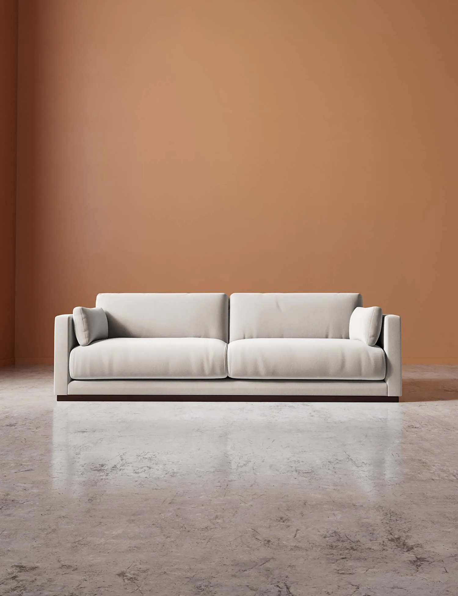 Swoon Crushed Velvet 3 Seater Sofa Cream