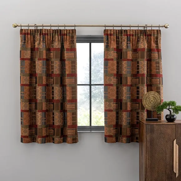 Prague Chenille Pencil Pleat Curtains 2