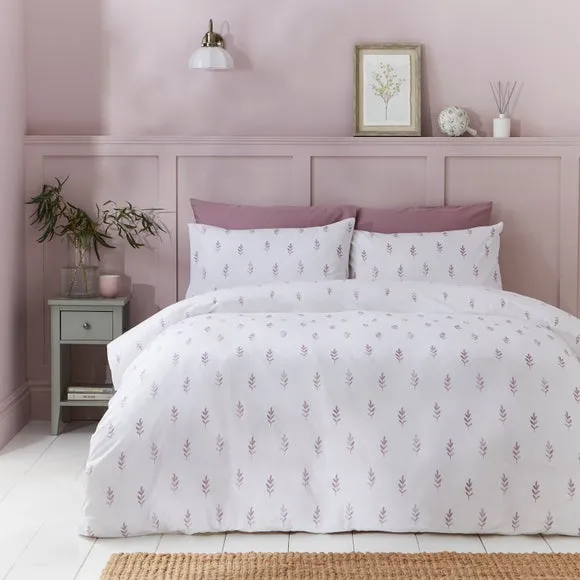 Harper Stem Floral 144 Thread Count 100% Cotton Duvet Cover & Pillowcase Set 1