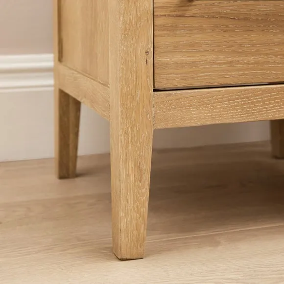 Holden 2 Drawer Bedside Table, Oak 5