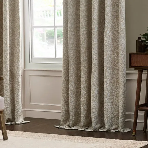 Morris & Co. Acorn Tonal Jacquard Pencil Pleat Curtains 5